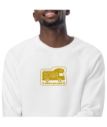 Sweatshirt écologique raglan unisexe Bold Camper Van Home is where you park it brodé gold Comparez plus de prix