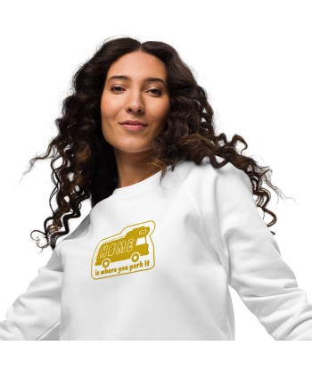 Sweatshirt écologique raglan unisexe Bold Camper Van Home is where you park it brodé gold Comparez plus de prix