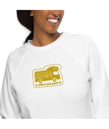 Sweatshirt écologique raglan unisexe Bold Camper Van Home is where you park it brodé gold Comparez plus de prix