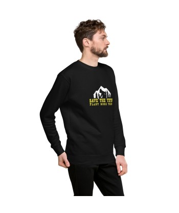 Sweatshirt premium unisexe Save the Yetis, Plant more Trees sur couleurs foncées Les magasins à Paris et en Île-de-France