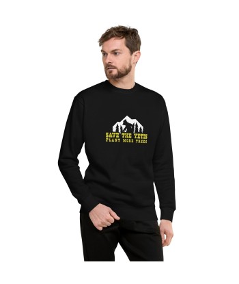 Sweatshirt premium unisexe Save the Yetis, Plant more Trees sur couleurs foncées Les magasins à Paris et en Île-de-France