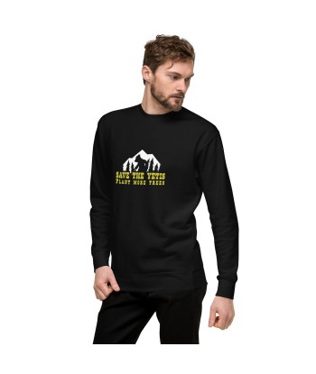 Sweatshirt premium unisexe Save the Yetis, Plant more Trees sur couleurs foncées Les magasins à Paris et en Île-de-France