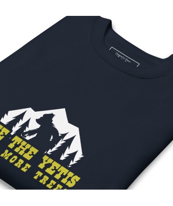 Sweatshirt premium unisexe Save the Yetis, Plant more Trees sur couleurs foncées Les magasins à Paris et en Île-de-France