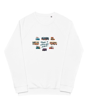 Sweatshirt écologique raglan unisexe Square Vintage Campers Pour