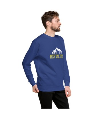 Sweatshirt premium unisexe Save the Yetis, Plant more Trees sur couleurs foncées Les magasins à Paris et en Île-de-France