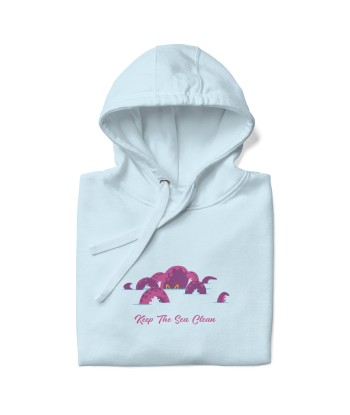 Sweat à capuche unisexe en coton Octopus Purple une grave pollution 