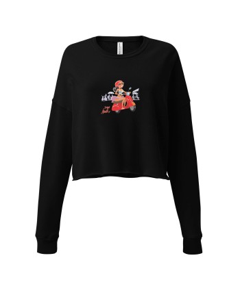 Sweat-Shirt Crop-Top Vespa Girl in St Tropez Le MVP de beaucoup