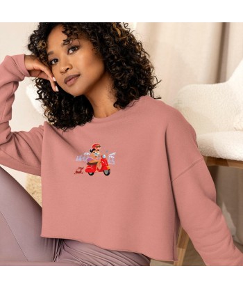 Sweat-Shirt Crop-Top Vespa Girl in St Tropez Le MVP de beaucoup