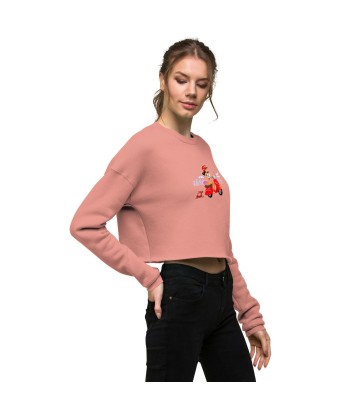 Sweat-Shirt Crop-Top Vespa Girl in St Tropez Le MVP de beaucoup