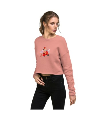 Sweat-Shirt Crop-Top Vespa Girl in St Tropez Le MVP de beaucoup