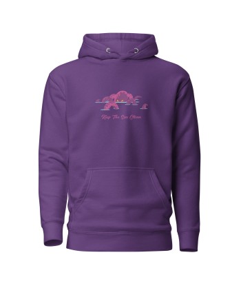 Sweat à capuche unisexe en coton Octopus Purple une grave pollution 