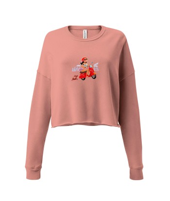 Sweat-Shirt Crop-Top Vespa Girl in St Tropez Le MVP de beaucoup