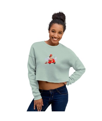 Sweat-Shirt Crop-Top Vespa Girl in St Tropez Le MVP de beaucoup