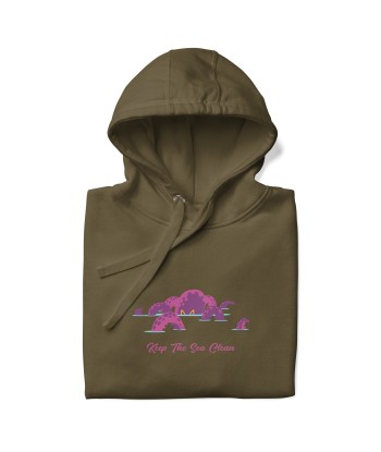 Sweat à capuche unisexe en coton Octopus Purple une grave pollution 