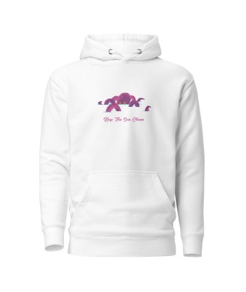 Sweat à capuche unisexe en coton Octopus Purple une grave pollution 