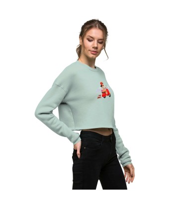 Sweat-Shirt Crop-Top Vespa Girl in St Tropez Le MVP de beaucoup