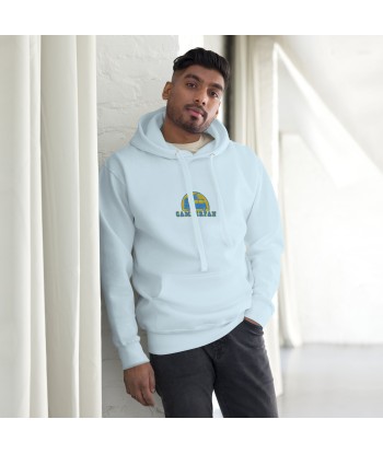 Sweat à capuche unisexe en coton Camperfan aqua/gold brodé du meilleur 