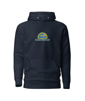 Sweat à capuche unisexe en coton Camperfan aqua/gold brodé du meilleur 