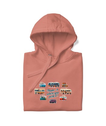 Sweat à capuche unisexe en coton Square Vintage Campers Jusqu'à 80% De Réduction