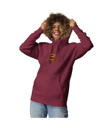 Sweat à capuche unisexe en coton Camperfan marron/yellow brodé français