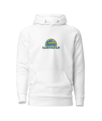 Sweat à capuche unisexe en coton Camperfan aqua/gold brodé du meilleur 