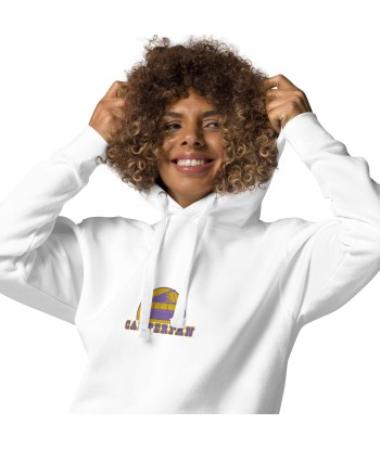 Sweat à capuche unisexe en coton Camperfan purple/yellow brodé ouvre sa boutique