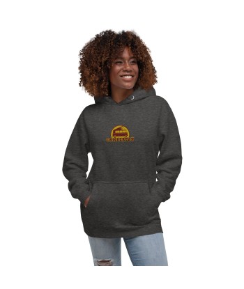 Sweat à capuche unisexe en coton Camperfan marron/yellow brodé français