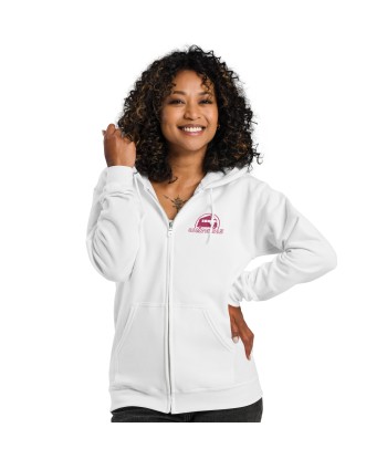 Sweat à capuche épais unisexe à fermeture éclair Camperfan flamingo brodé votre