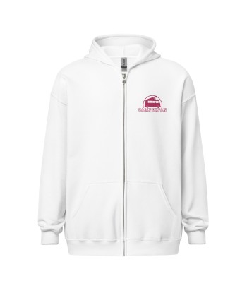 Sweat à capuche épais unisexe à fermeture éclair Camperfan flamingo brodé votre