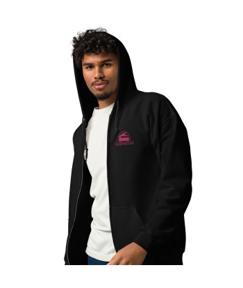 Sweat à capuche épais unisexe à fermeture éclair Camperfan flamingo brodé votre