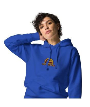 Sweat à capuche unisexe en coton Camperfan marron/yellow brodé français