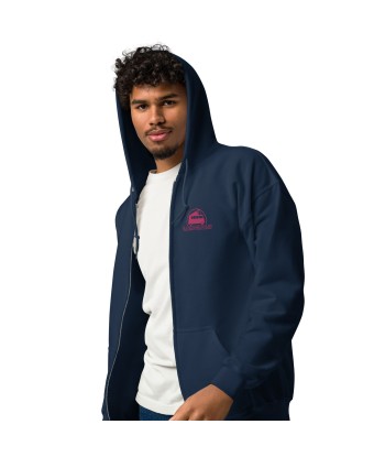 Sweat à capuche épais unisexe à fermeture éclair Camperfan flamingo brodé votre