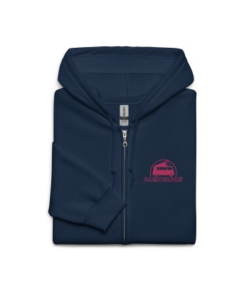 Sweat à capuche épais unisexe à fermeture éclair Camperfan flamingo brodé votre