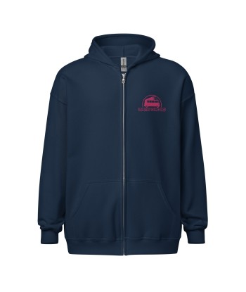 Sweat à capuche épais unisexe à fermeture éclair Camperfan flamingo brodé votre