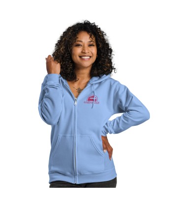 Sweat à capuche épais unisexe à fermeture éclair Camperfan flamingo brodé votre