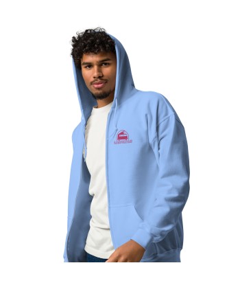 Sweat à capuche épais unisexe à fermeture éclair Camperfan flamingo brodé votre