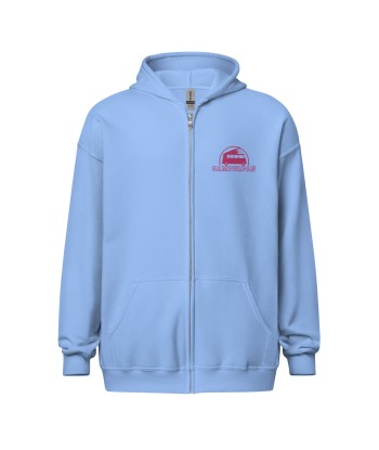 Sweat à capuche épais unisexe à fermeture éclair Camperfan flamingo brodé votre