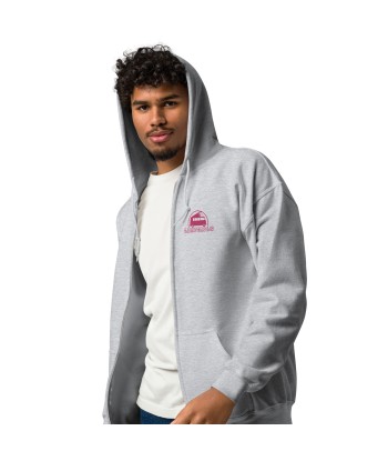 Sweat à capuche épais unisexe à fermeture éclair Camperfan flamingo brodé votre