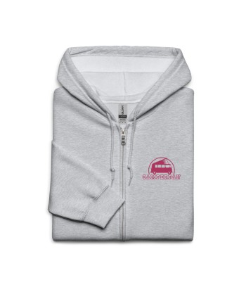 Sweat à capuche épais unisexe à fermeture éclair Camperfan flamingo brodé votre