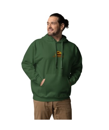 Sweat à capuche unisexe en coton Camperfan marron/yellow brodé français