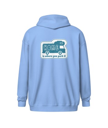 Sweat à capuche épais unisexe à fermeture éclair Blue Camper Van Home is where you park it acheter