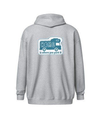 Sweat à capuche épais unisexe à fermeture éclair Blue Camper Van Home is where you park it acheter