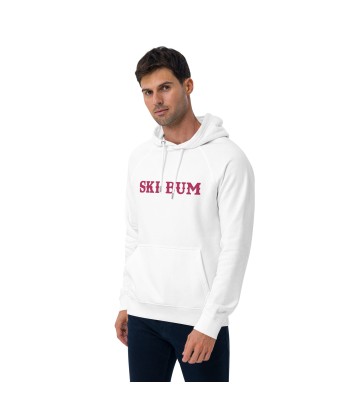 Sweat à capuche écologique Raglan unisexe Ski Bum grand motif brodé flamingo vente chaude votre 