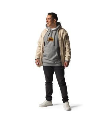 Sweat à capuche unisexe en coton Camperfan marron/yellow brodé français