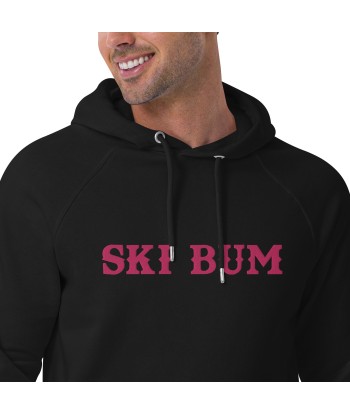 Sweat à capuche écologique Raglan unisexe Ski Bum grand motif brodé flamingo vente chaude votre 