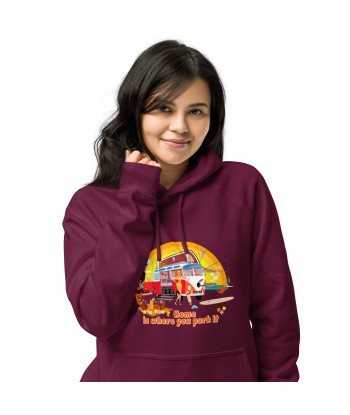 Sweat à capuche écologique Raglan unisexe Ultra Combi Home is where you park it Livraison rapide