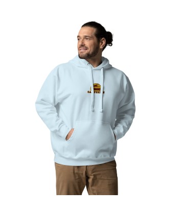 Sweat à capuche unisexe en coton Camperfan marron/yellow brodé français