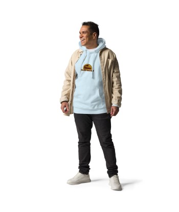 Sweat à capuche unisexe en coton Camperfan marron/yellow brodé français