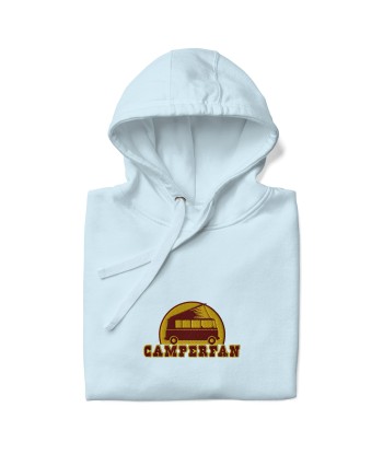 Sweat à capuche unisexe en coton Camperfan marron/yellow brodé français