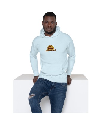 Sweat à capuche unisexe en coton Camperfan marron/yellow brodé français